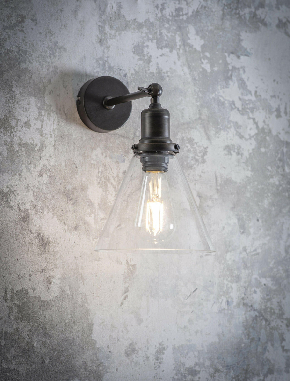 Hoxton Cone Wall Light - Antique Bronze.
