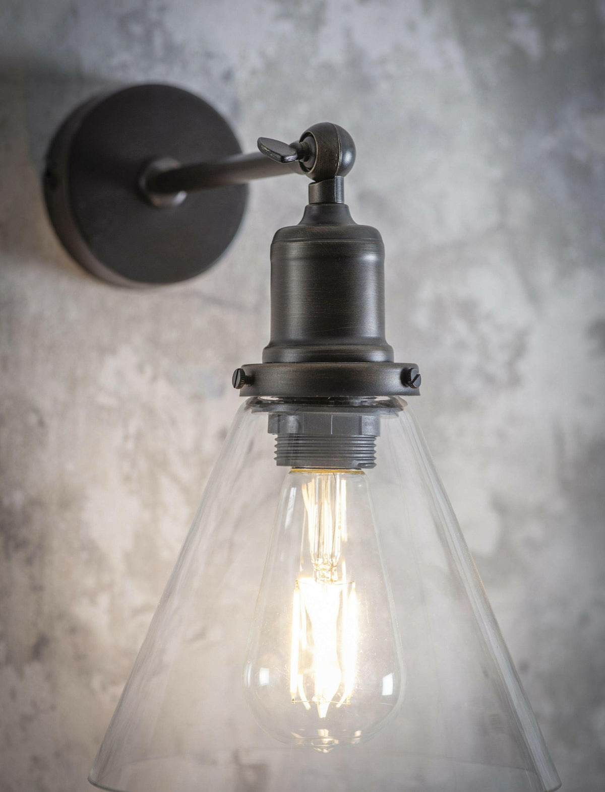 Hoxton Cone Wall Light - Antique Bronze.