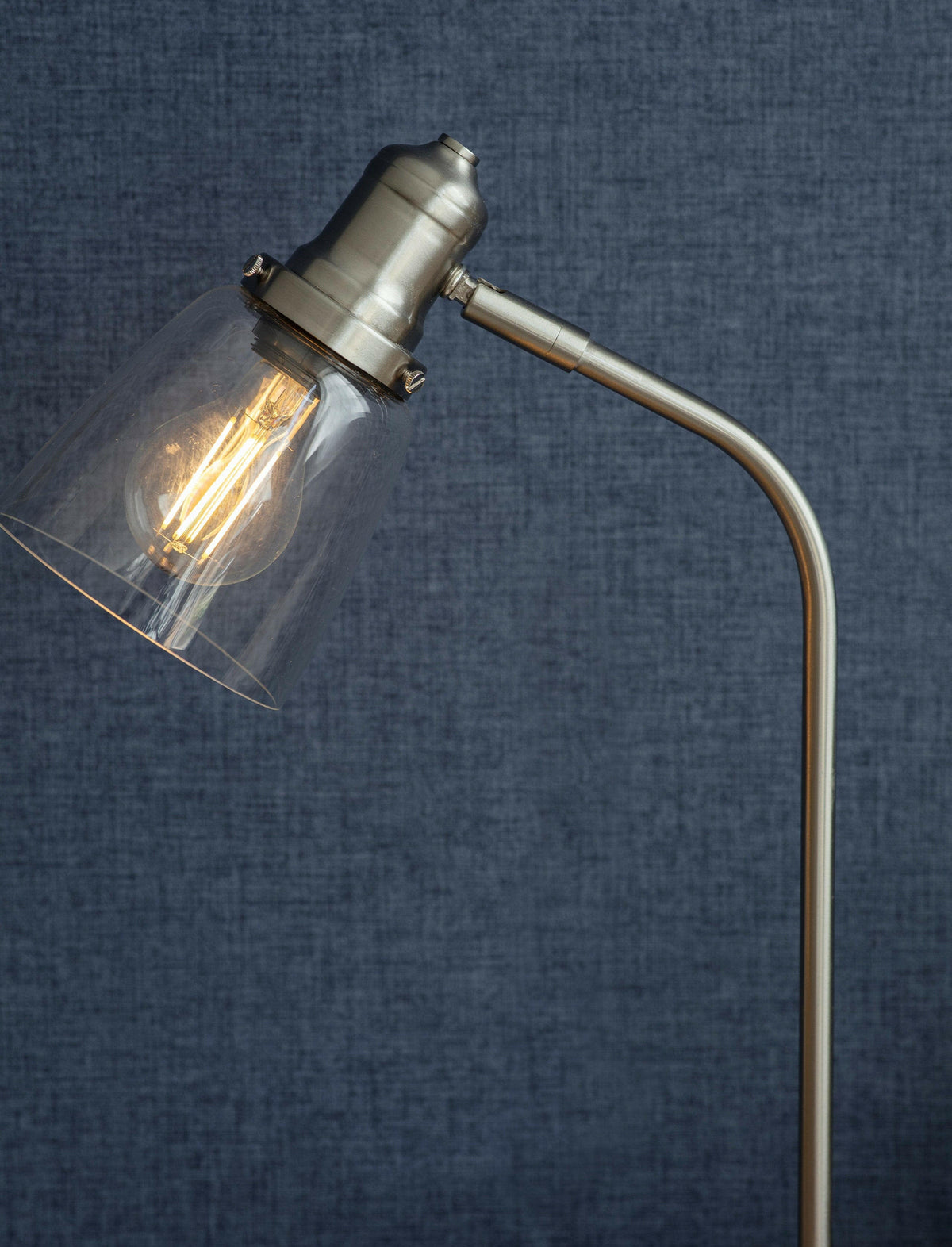 Hoxton Dome Table Lamp - Satin Nickel.
