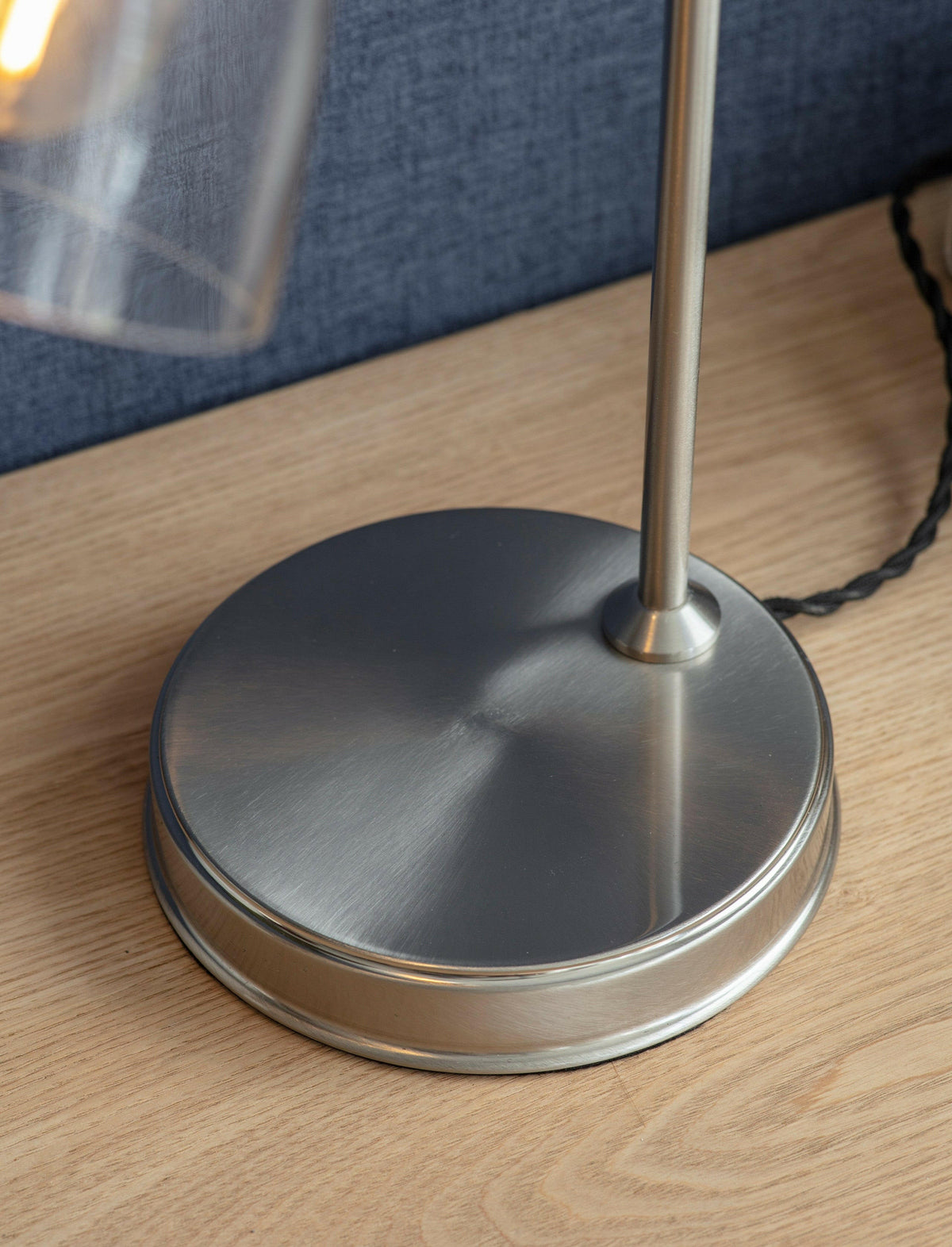 Hoxton Dome Table Lamp - Satin Nickel.