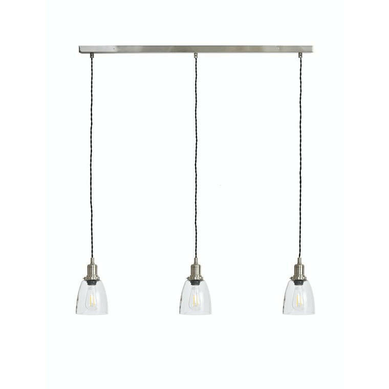 Trio of Hoxton Domed Pendant Light.