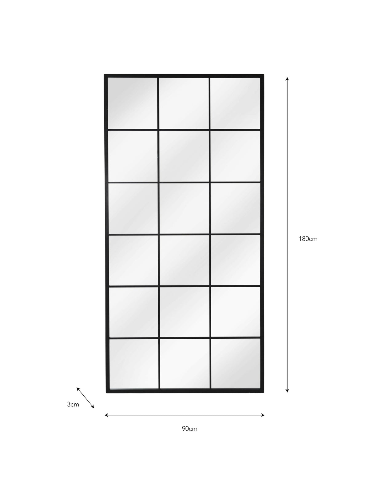 Fulbrook Leaning Mirror - 180 x 90cm.
