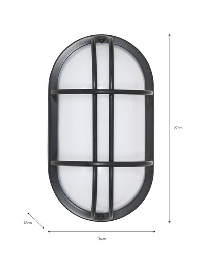 Garden Trading Outdoors Bulkhead Light - Carbon House of Isabella UK