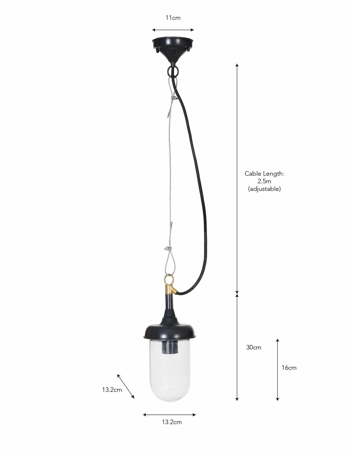 Harbour Outdoor Pendant Light - Carbon.