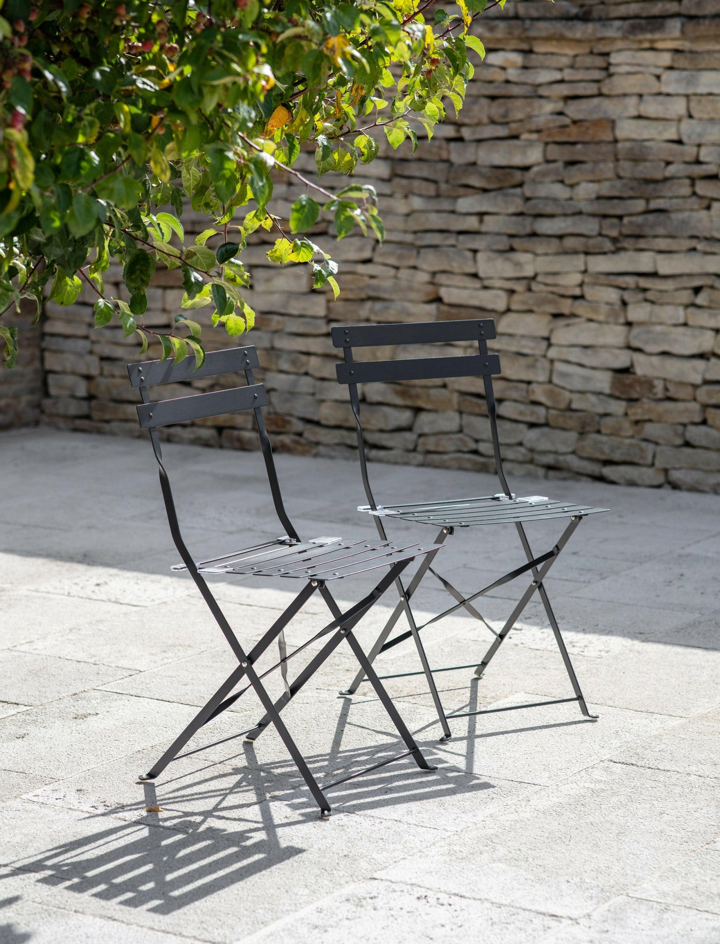 Garden Trading Outdoors Pair of Bistro Chairs - Carbon House of Isabella UK