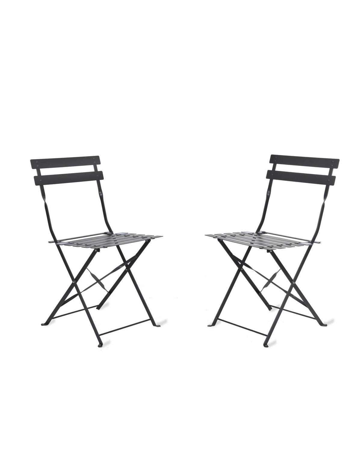 Pair of Bistro Chairs - Carbon.