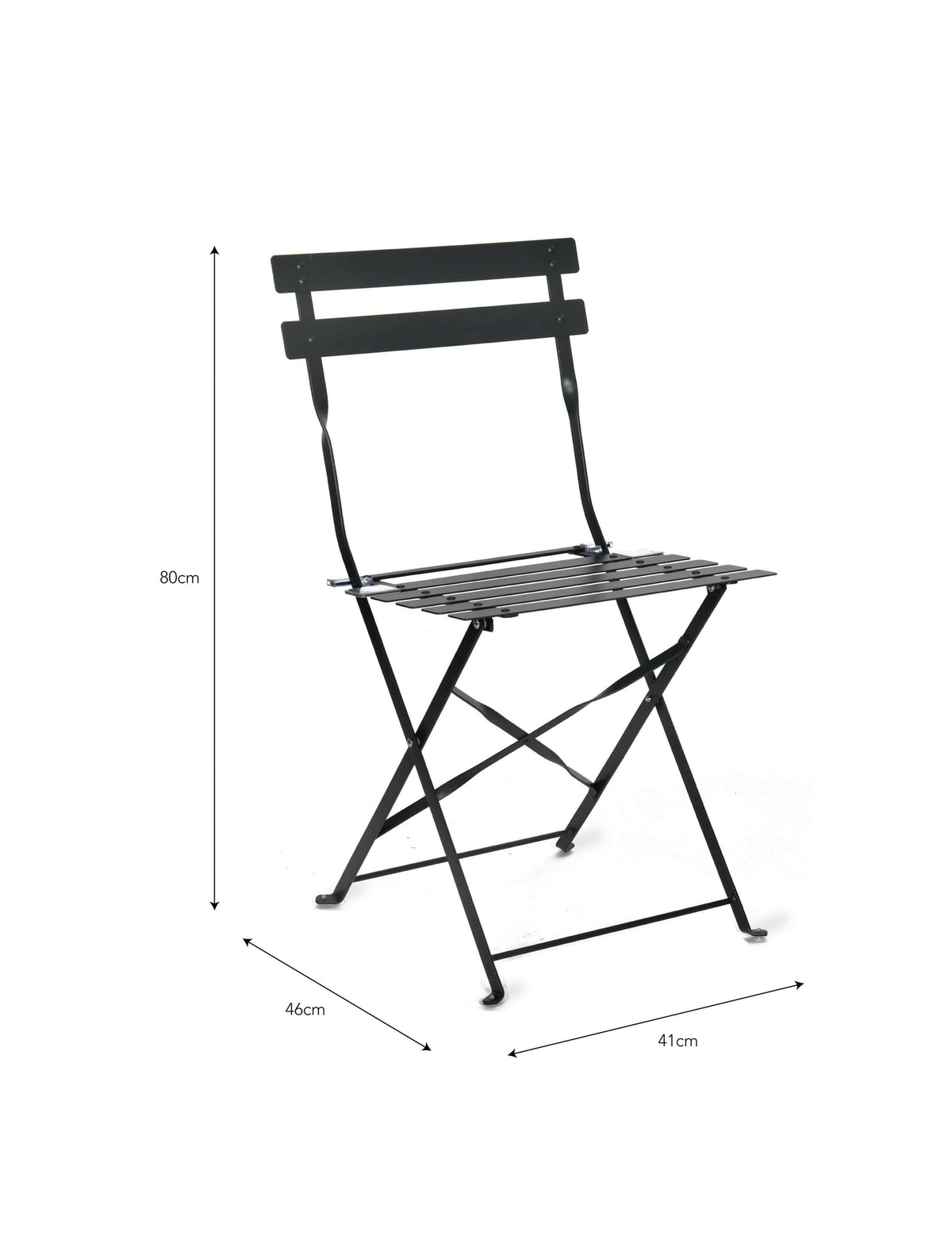 Pair of Bistro Chairs - Carbon.