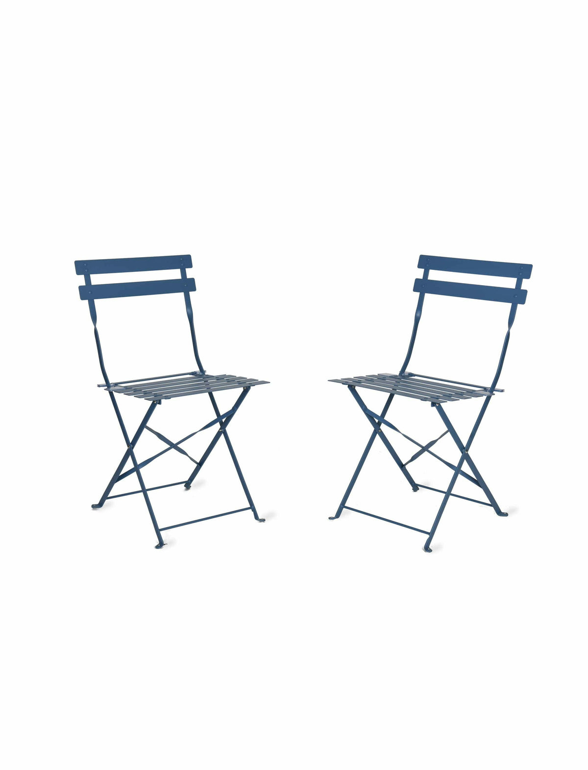 Pair of Bistro Chairs - Lulworth Blue.