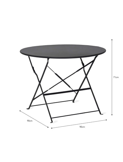 Garden Trading Outdoors Rive Droite Bistro Table - Large - Carbon House of Isabella UK