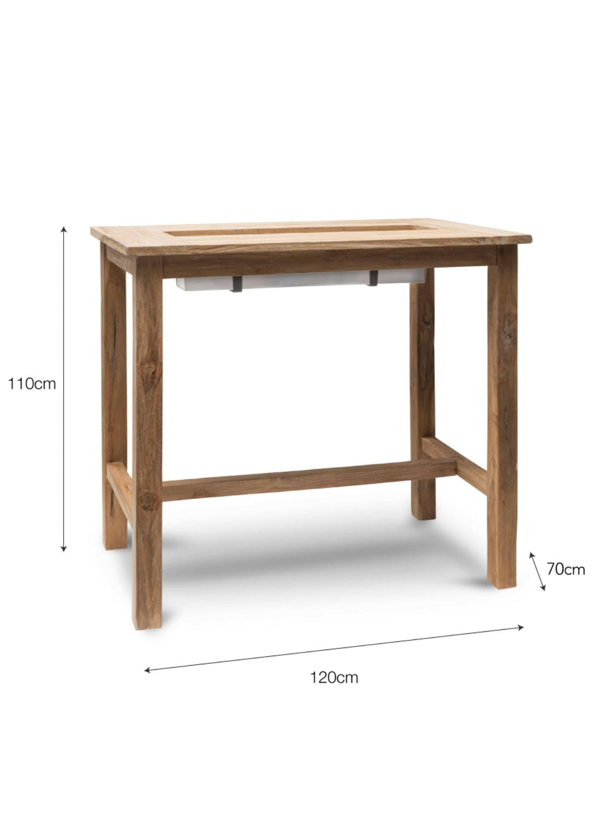 St Mawes Drinks/Planter Bar Table - Small.