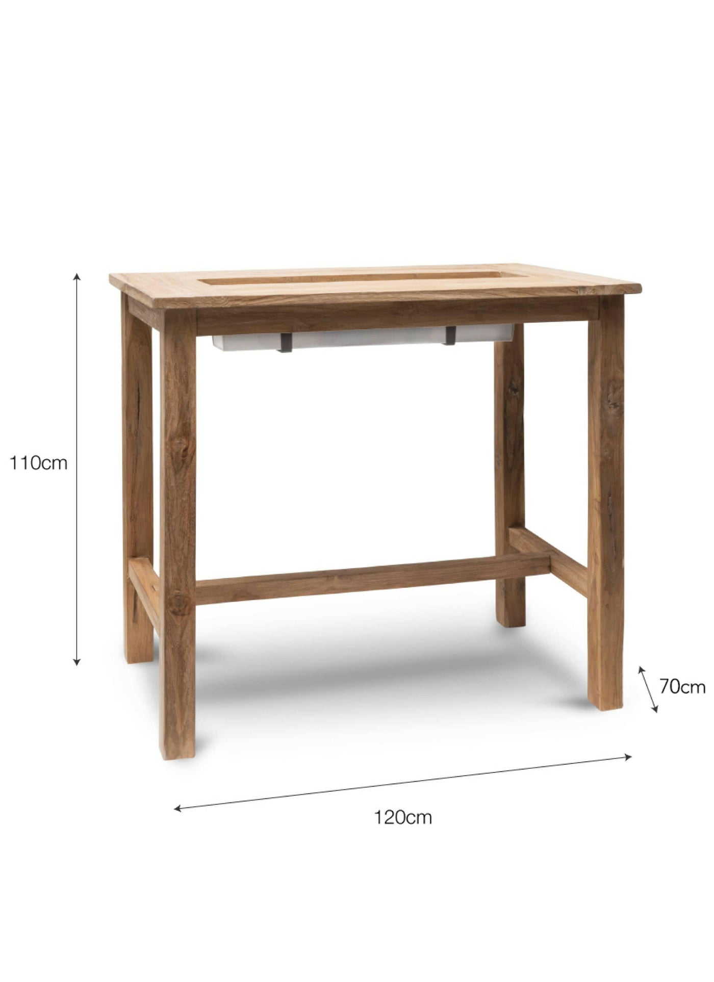 Garden Trading Outdoors St Mawes Drinks/Planter Bar Table - Small House of Isabella UK