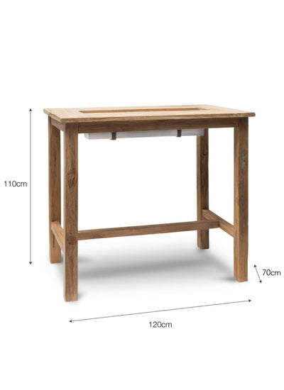 Garden Trading Outdoors St Mawes Drinks/Planter Bar Table - Small House of Isabella UK