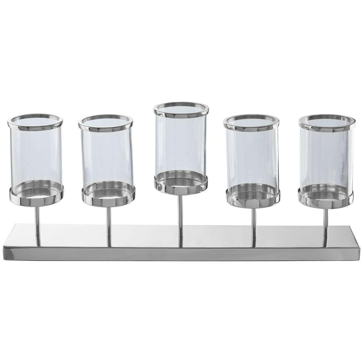 5 Light Silver Candle Holder.