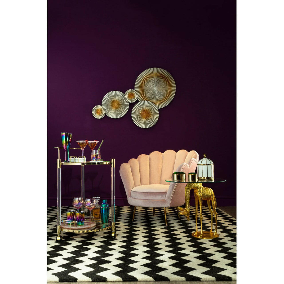 Abstract Discs Wall Sculpture.