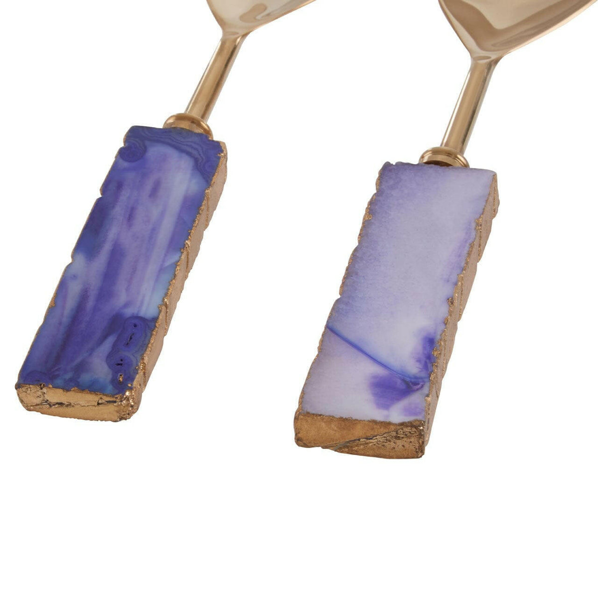 Agata Blue Warm Metallic Serving Set.