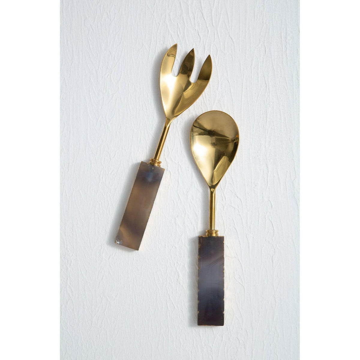 Agata Grey / Gold Serving Set.
