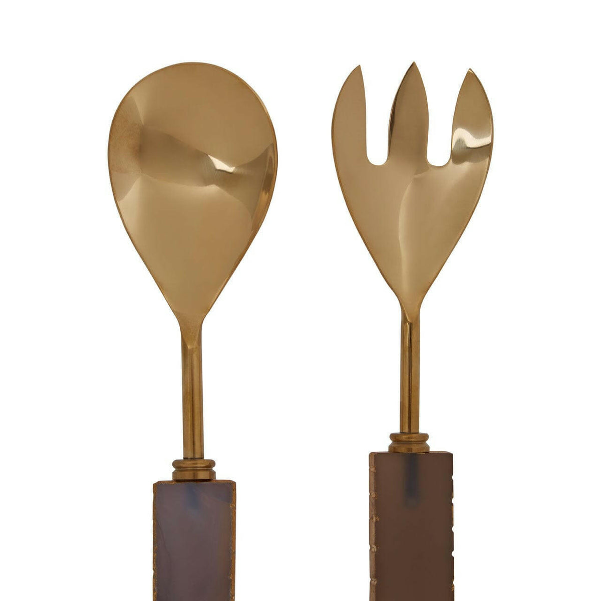 Agata Grey / Gold Serving Set.