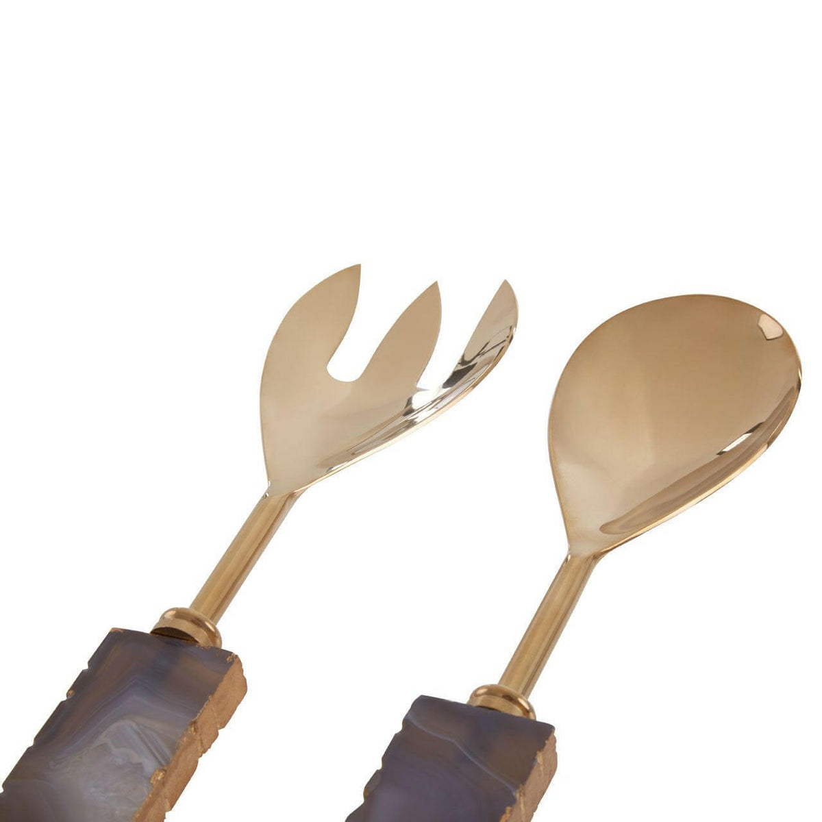 Agata Grey / Gold Serving Set.