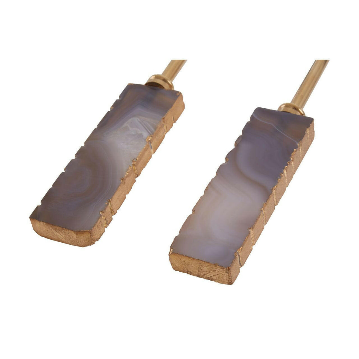 Agata Grey / Gold Serving Set.