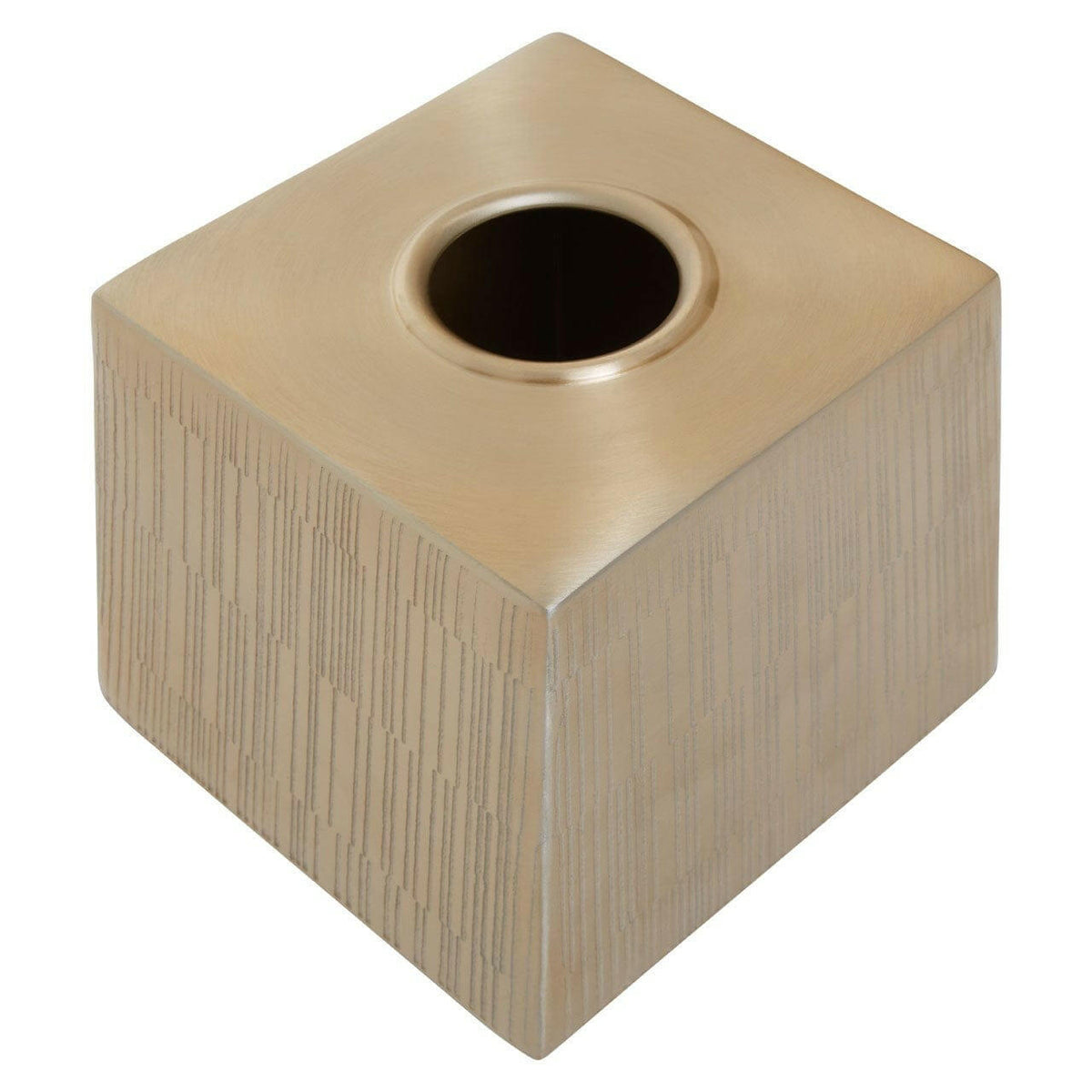 Allure Champagne Finish Tissue Box.