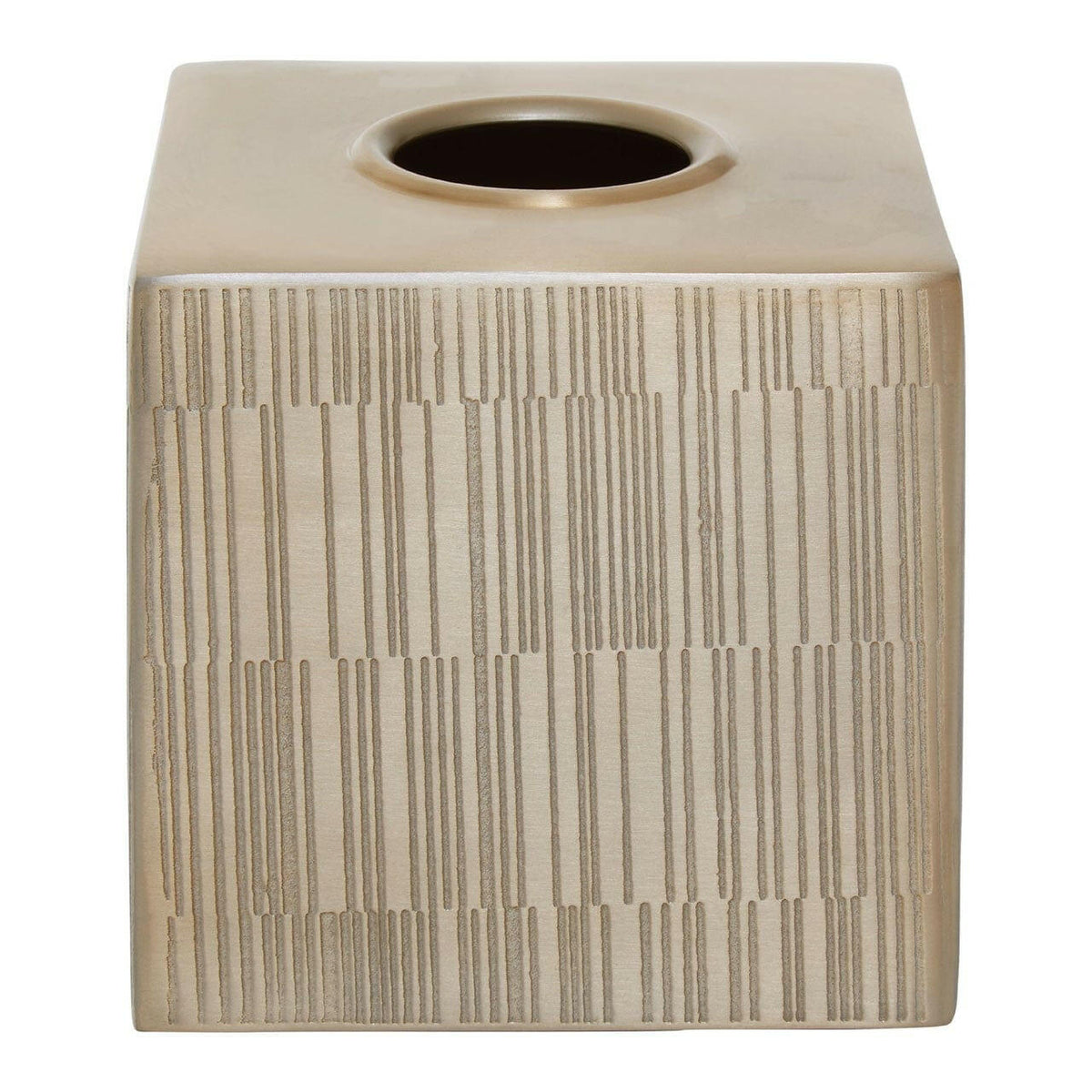 Allure Champagne Finish Tissue Box.