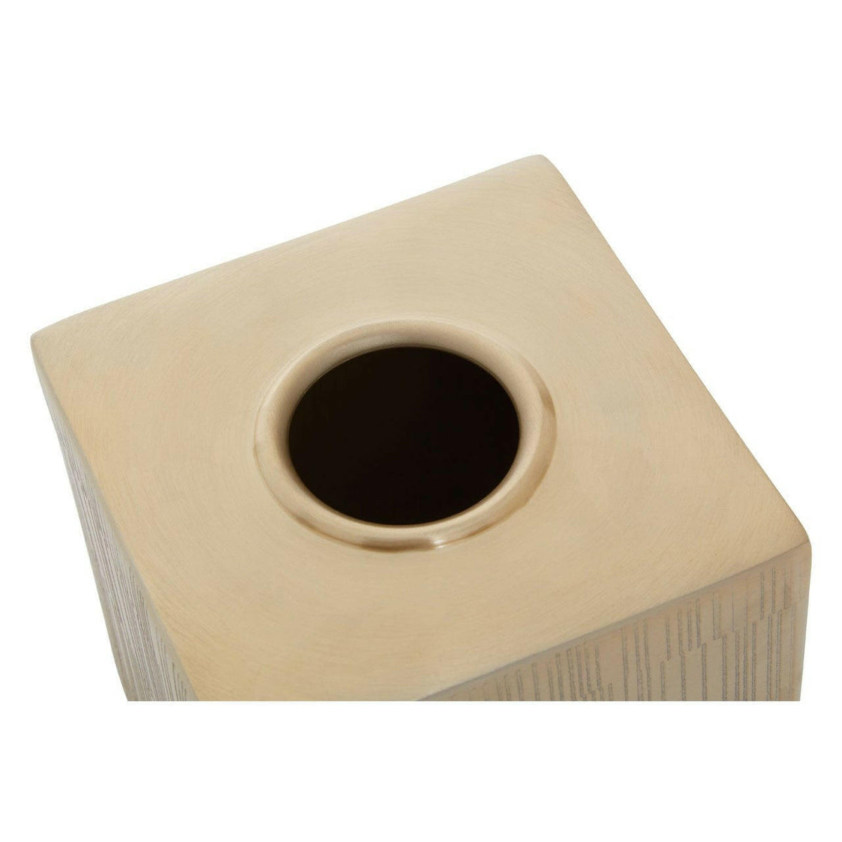 Allure Champagne Finish Tissue Box.