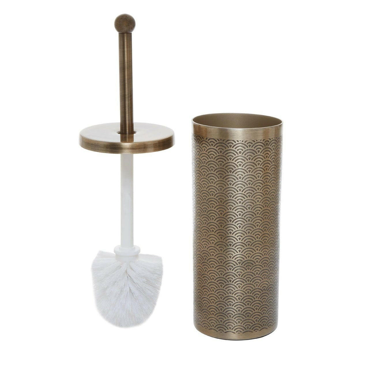 Allure Etched Detail Aluminium Toilet Brush.