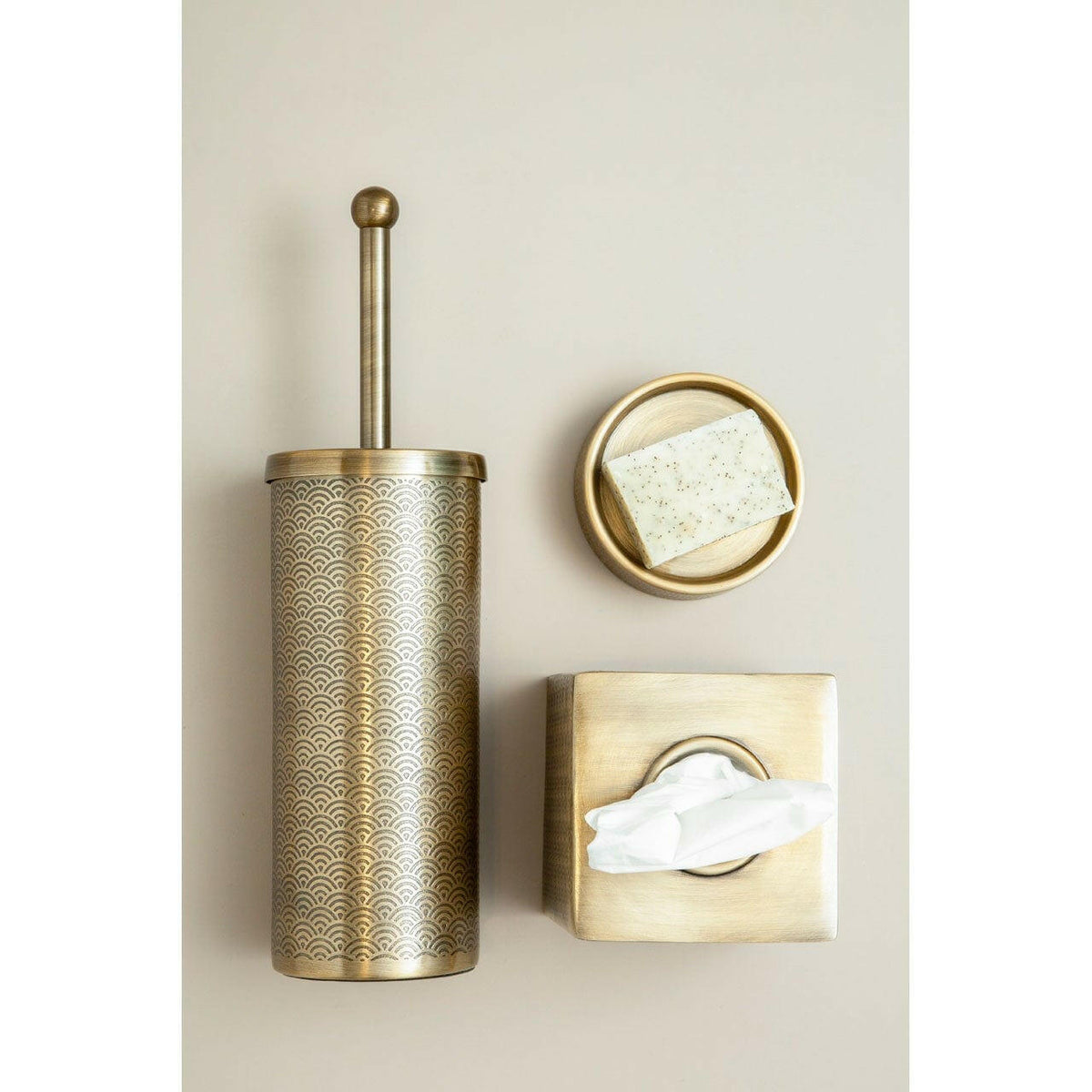 Allure Gold Finish Aluminium Tissue Box.