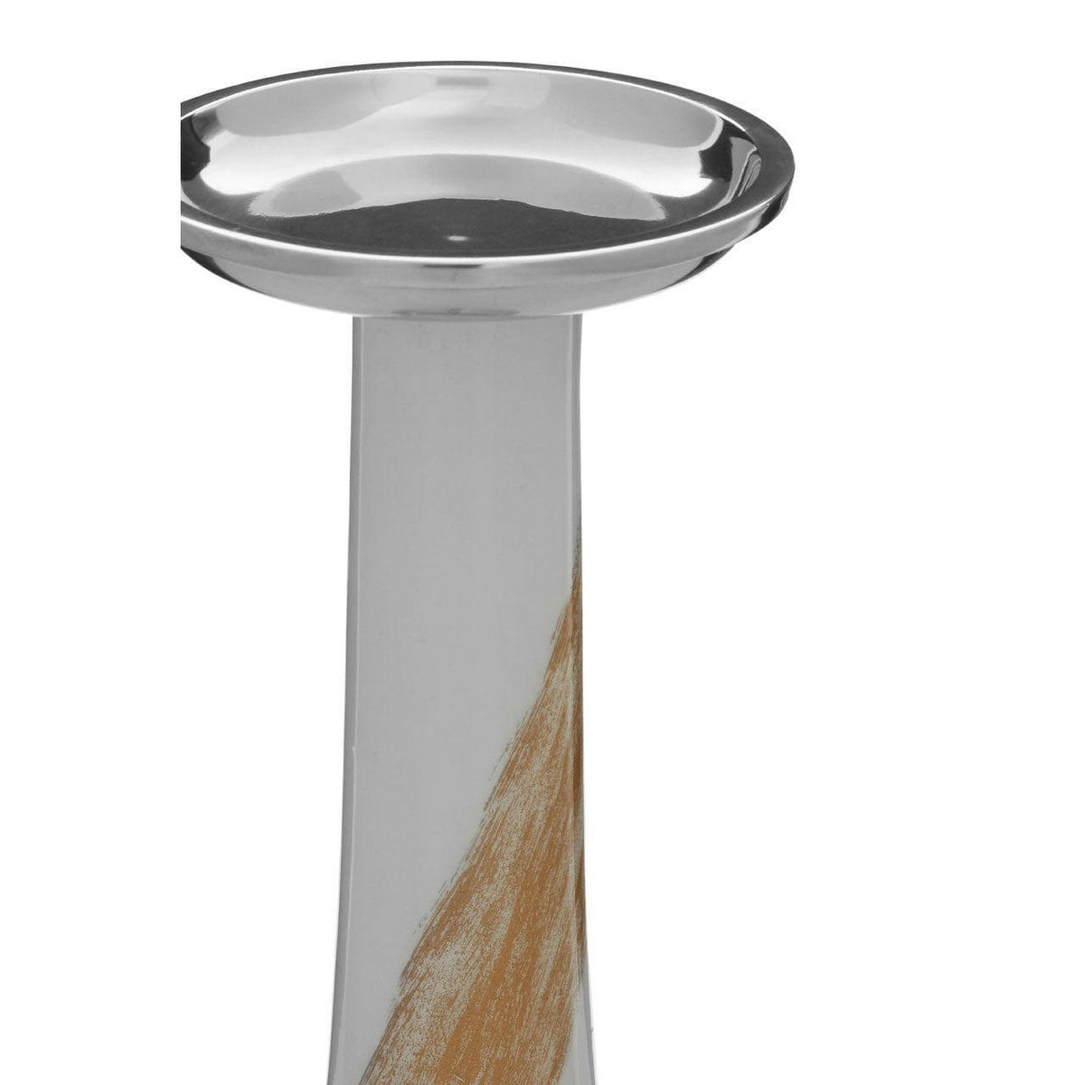 Alma White / Gold Candle Holder.