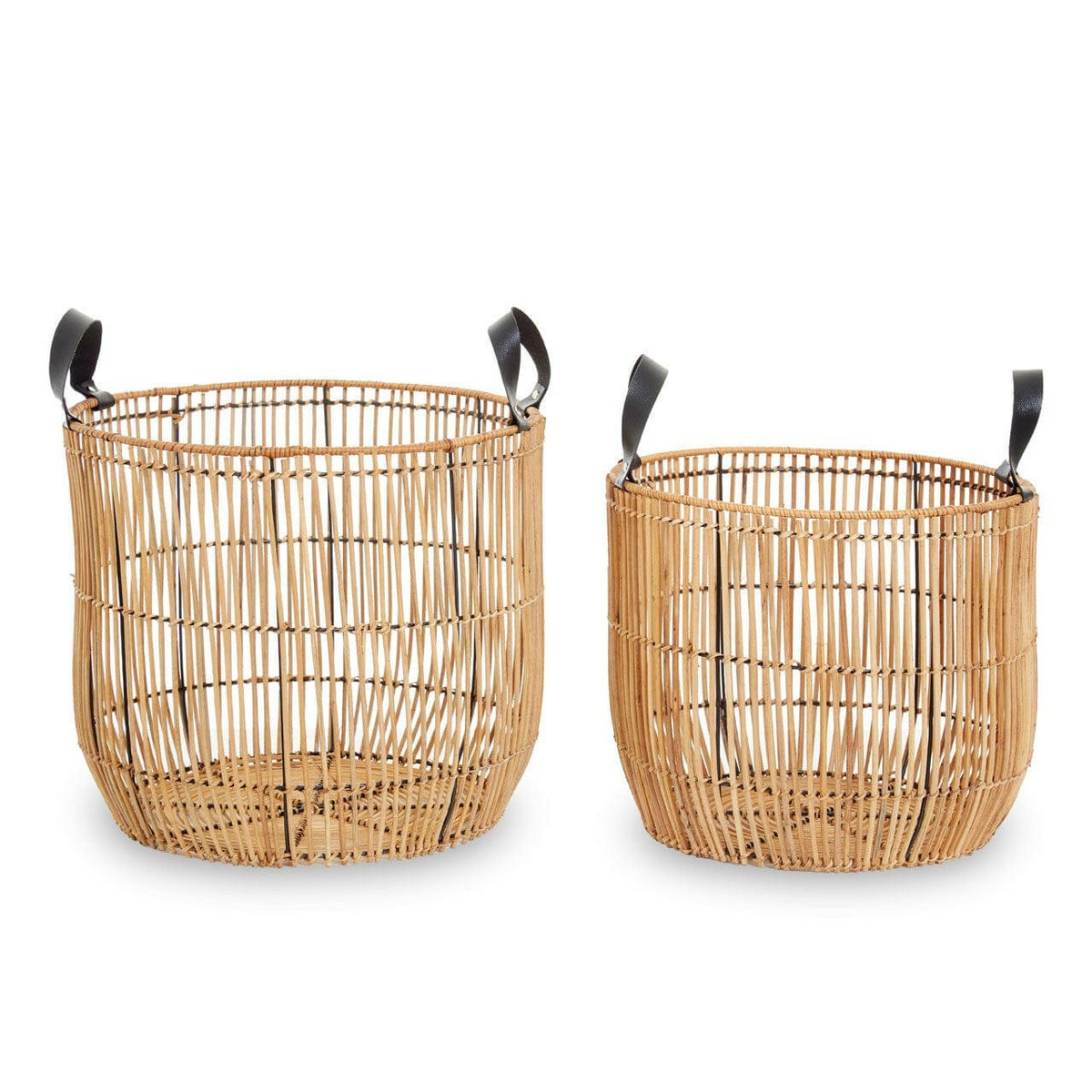 Arnu Set Of 2 Natural Rattan Baskets.