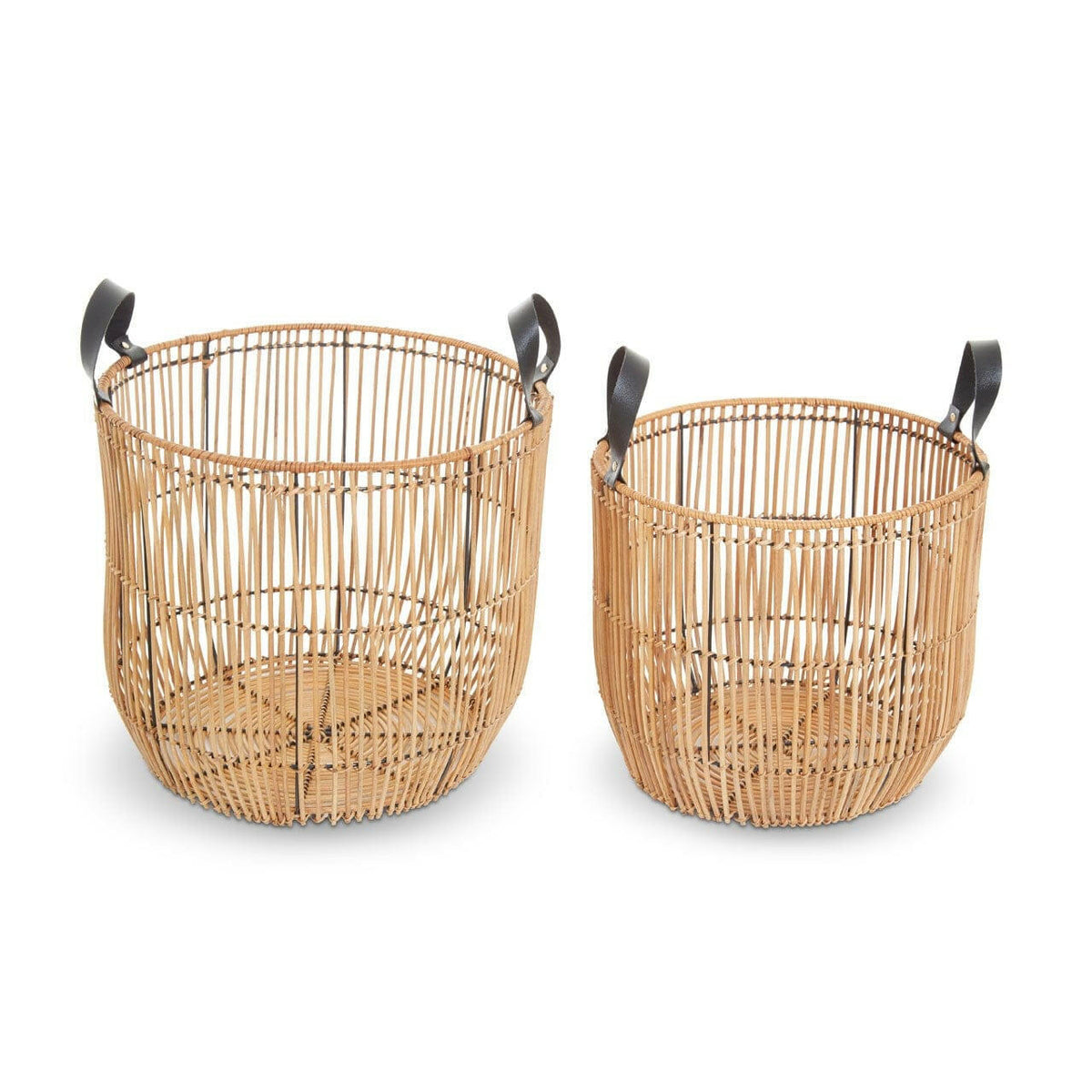 Arnu Set Of 2 Natural Rattan Baskets.