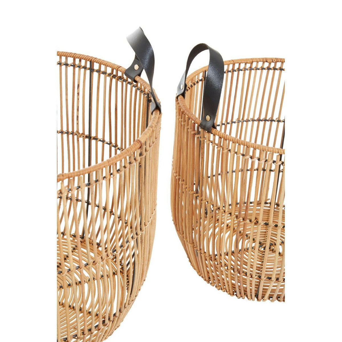 Arnu Set Of 2 Natural Rattan Baskets.