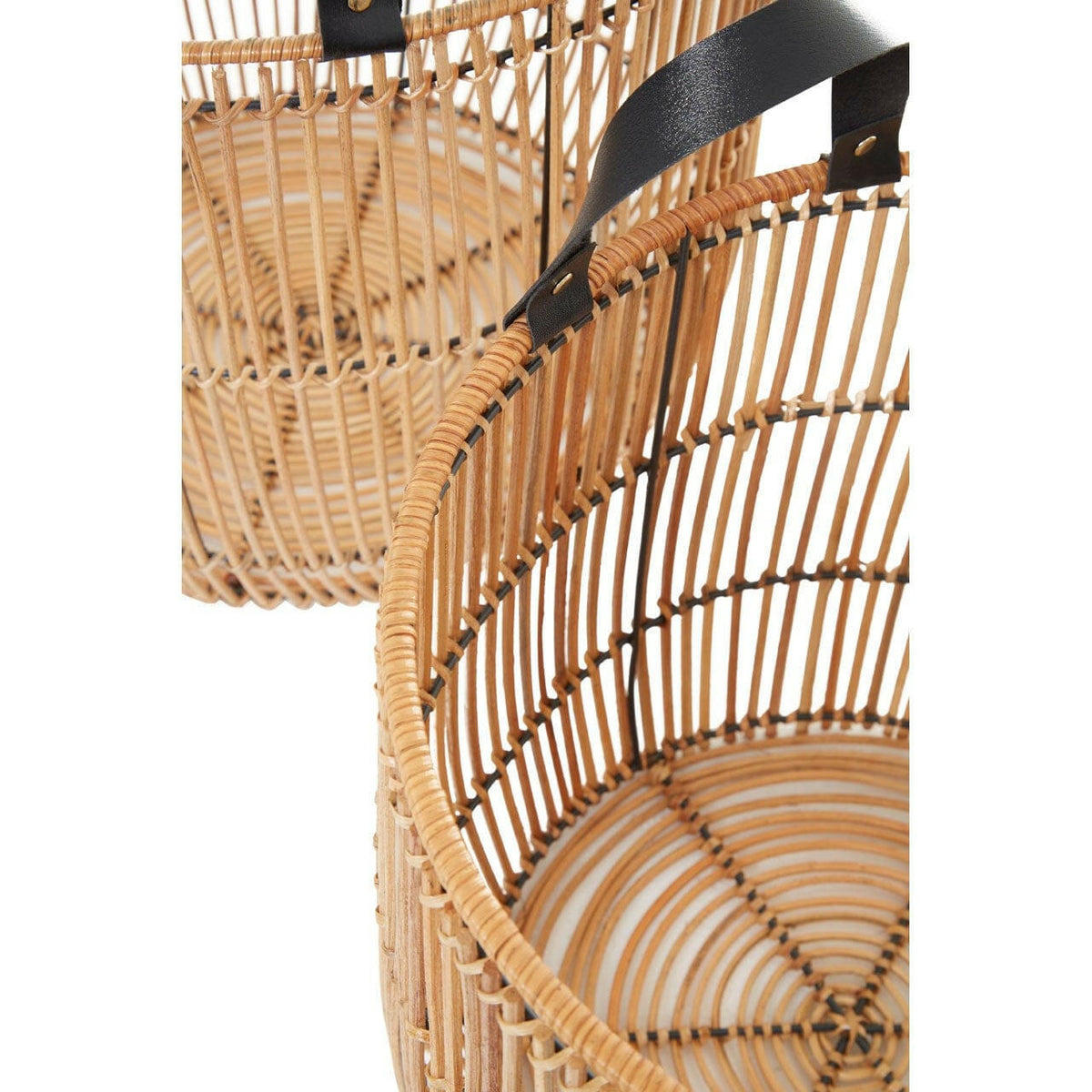Arnu Set Of 2 Natural Rattan Baskets.