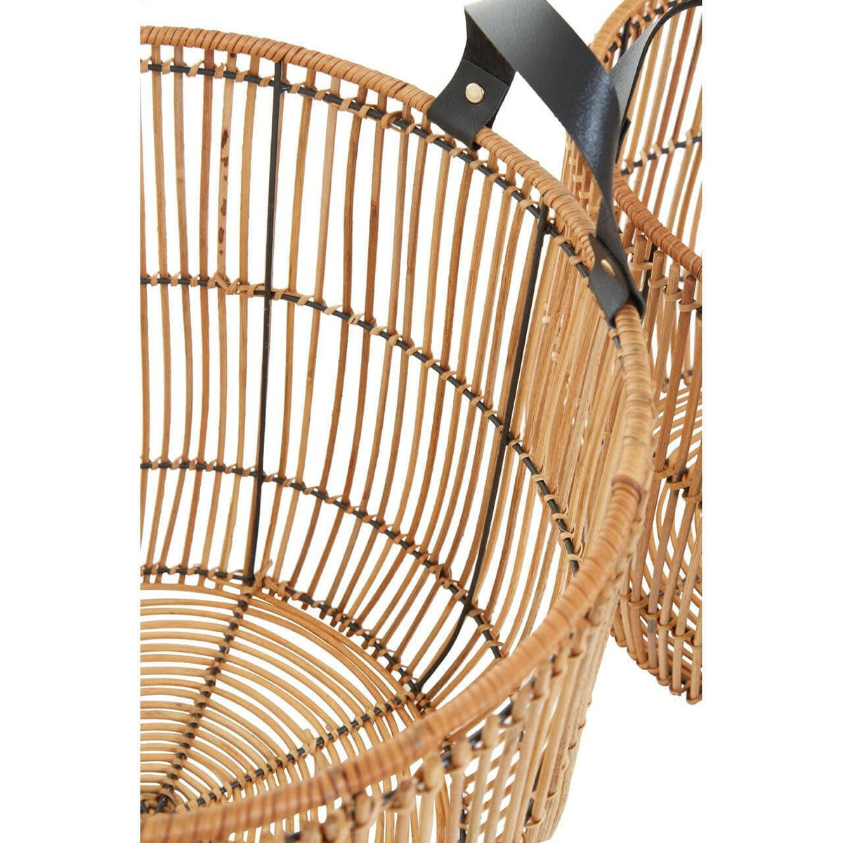Arnu Set Of 2 Natural Rattan Baskets.