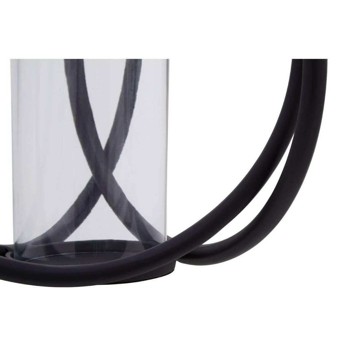 Aura Matte Black Medium Candle Holder.