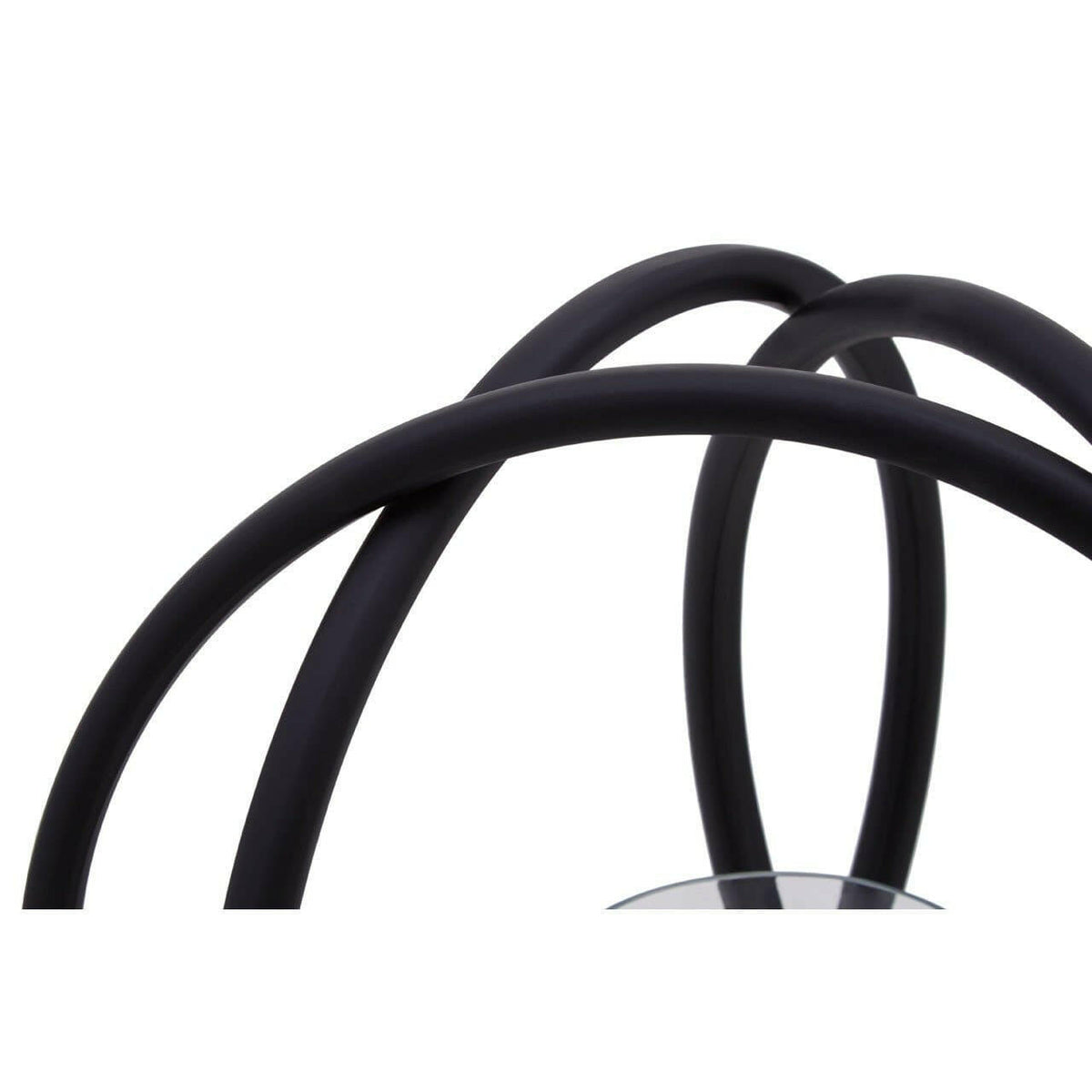 Aura Matte Black Medium Candle Holder.