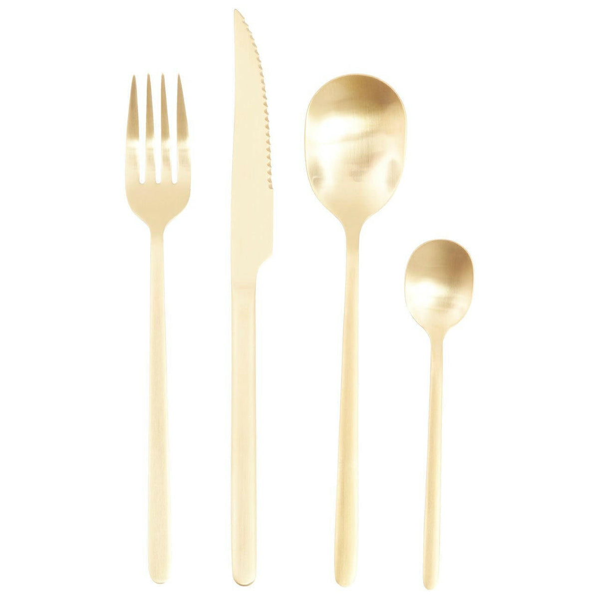 Avie 16Pc Gold Finish Cutlery Set.