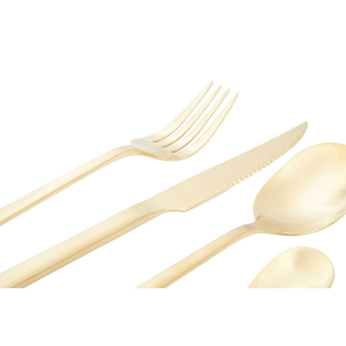 Avie 16Pc Gold Finish Cutlery Set.