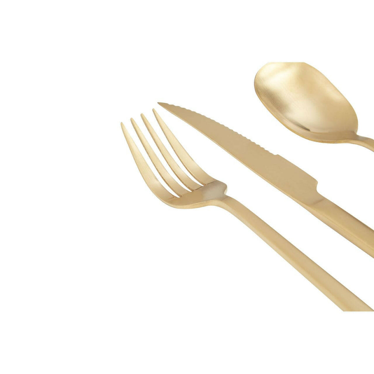 Avie 16Pc Gold Finish Cutlery Set.