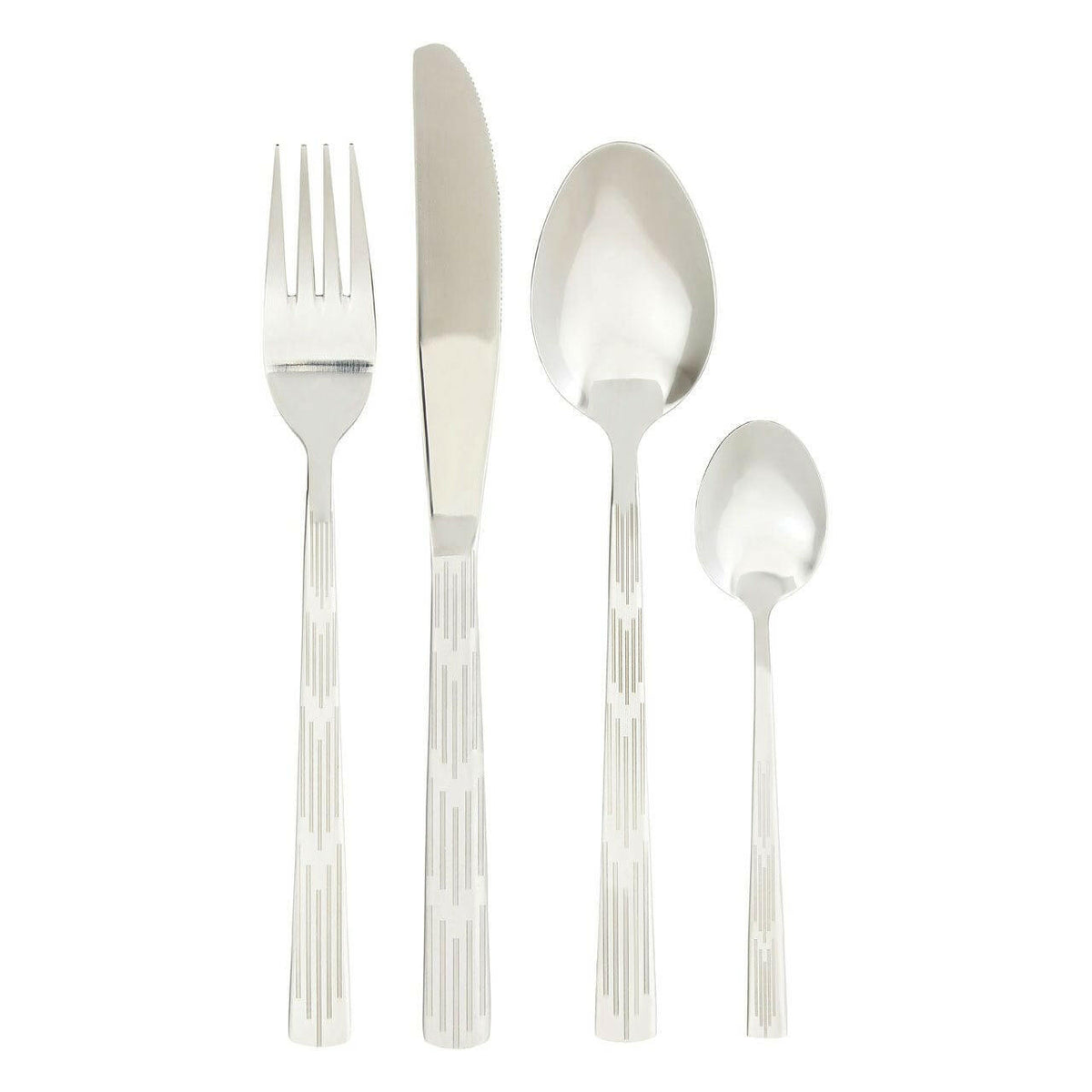 Avie 24Pc Etched Cutlery Set.
