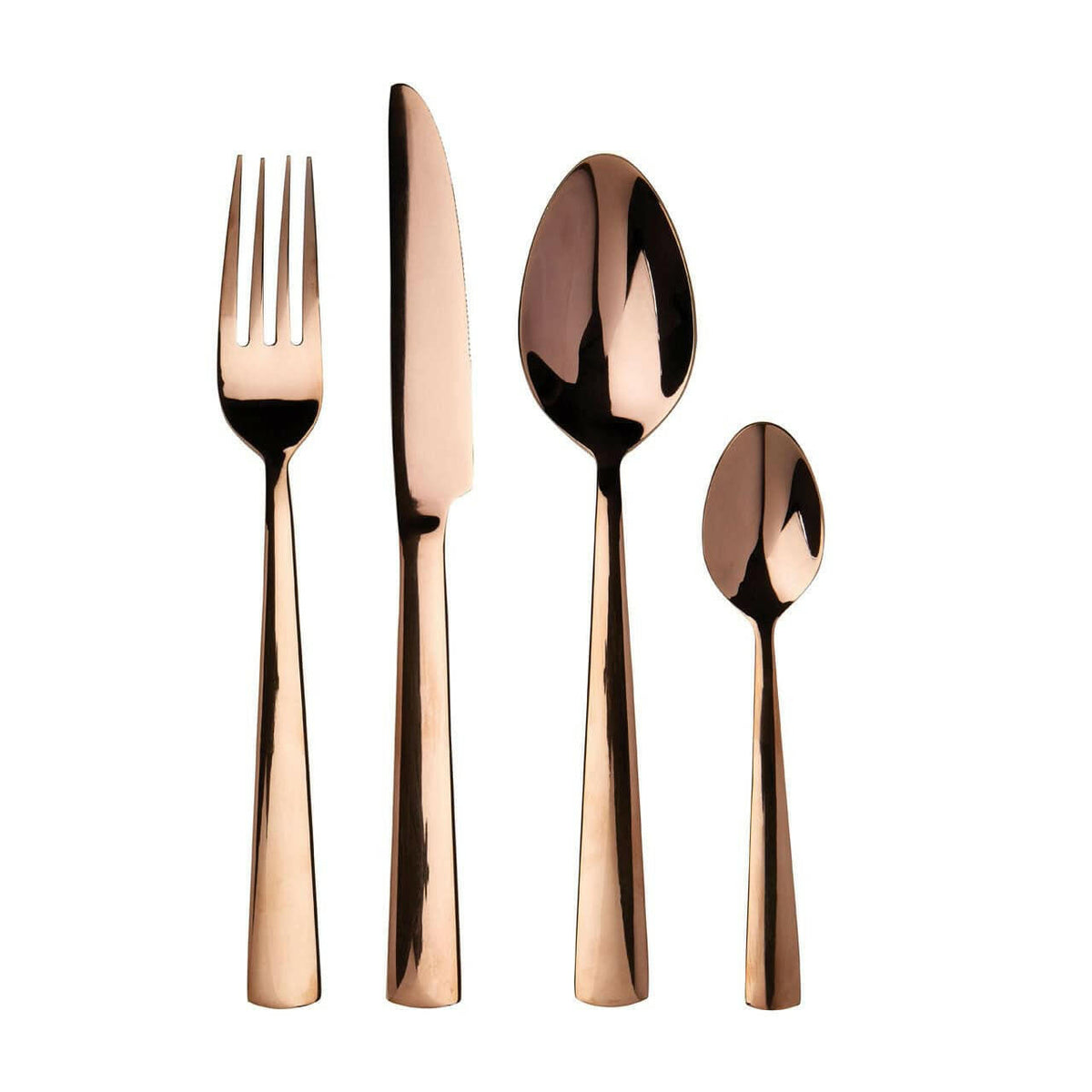 Avie Lustra 16Pc Rose Gold Cutlery Set.