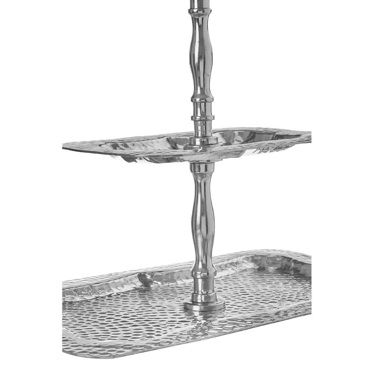 Bailey 2 Tier Hammered Aluminium Cake Stand.