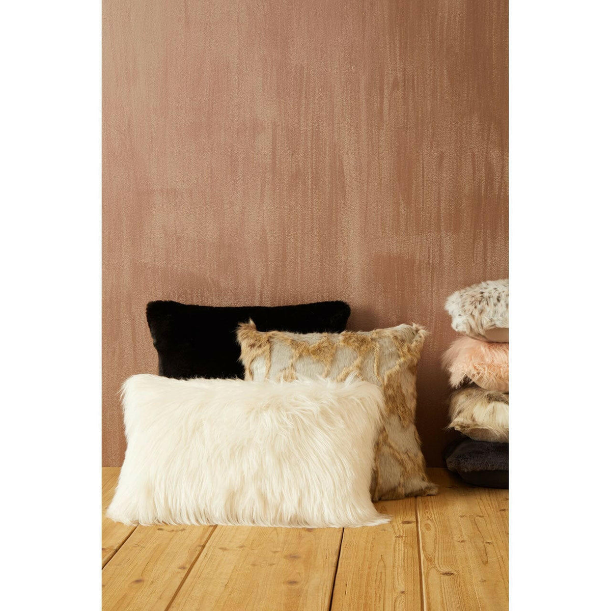 Bosie Lamina Grey And Natural Square Cushion.