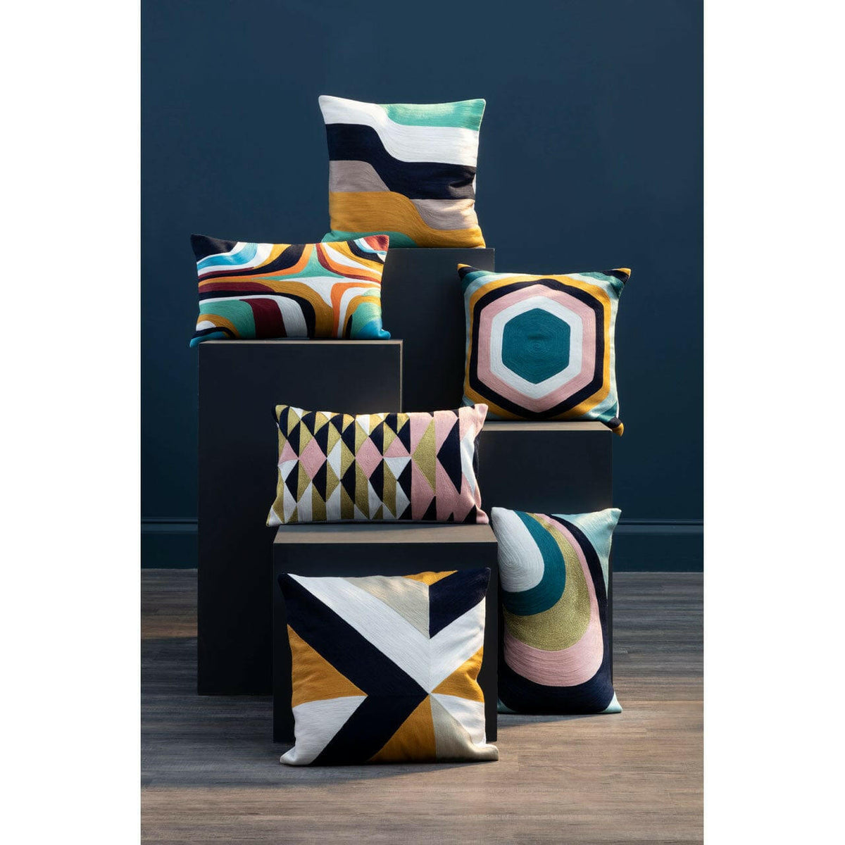 Bosie Ozella Geometric Abstract Pattern Cushion.