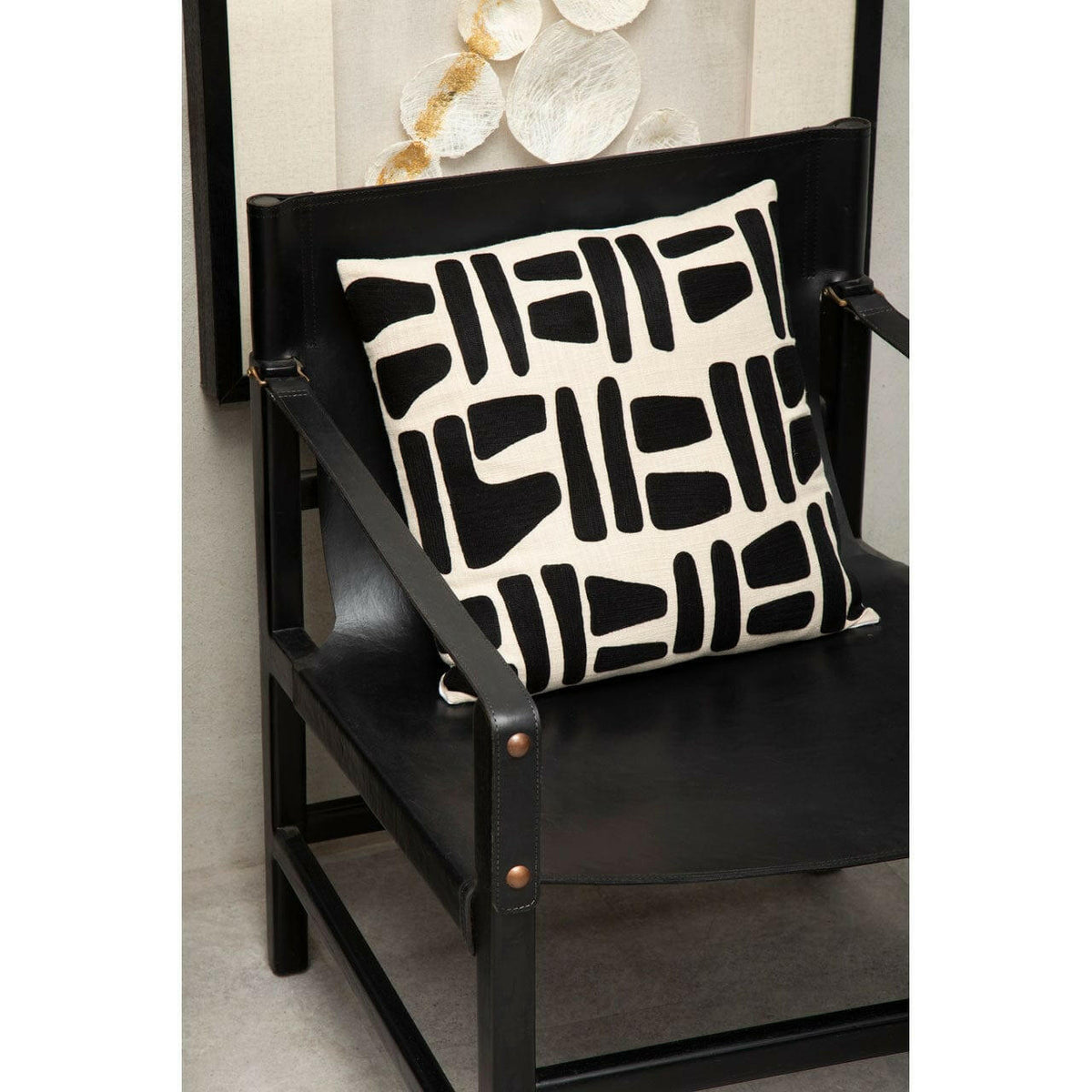 Bosie Ozella Natural And Black Cushion.