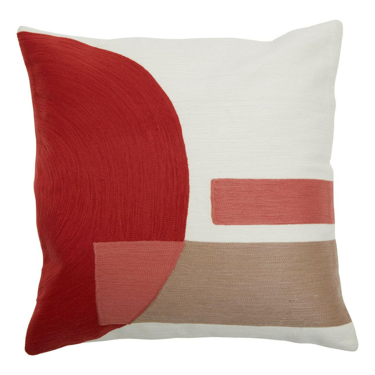 Bosie Ozella Red And White Tonal Cushion.