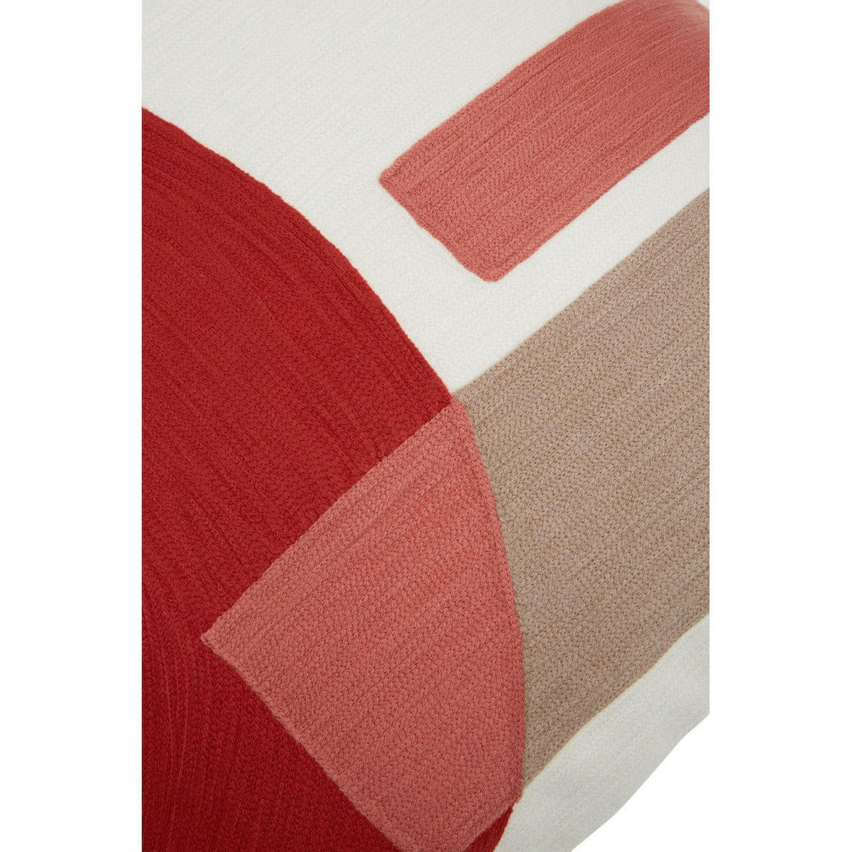 Bosie Ozella Red And White Tonal Cushion.