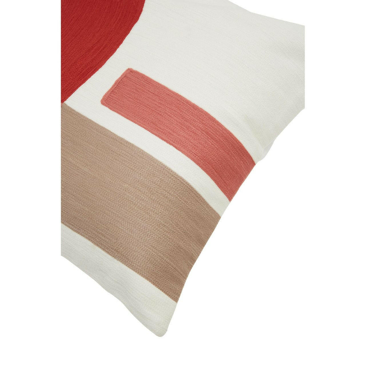 Bosie Ozella Red And White Tonal Cushion.