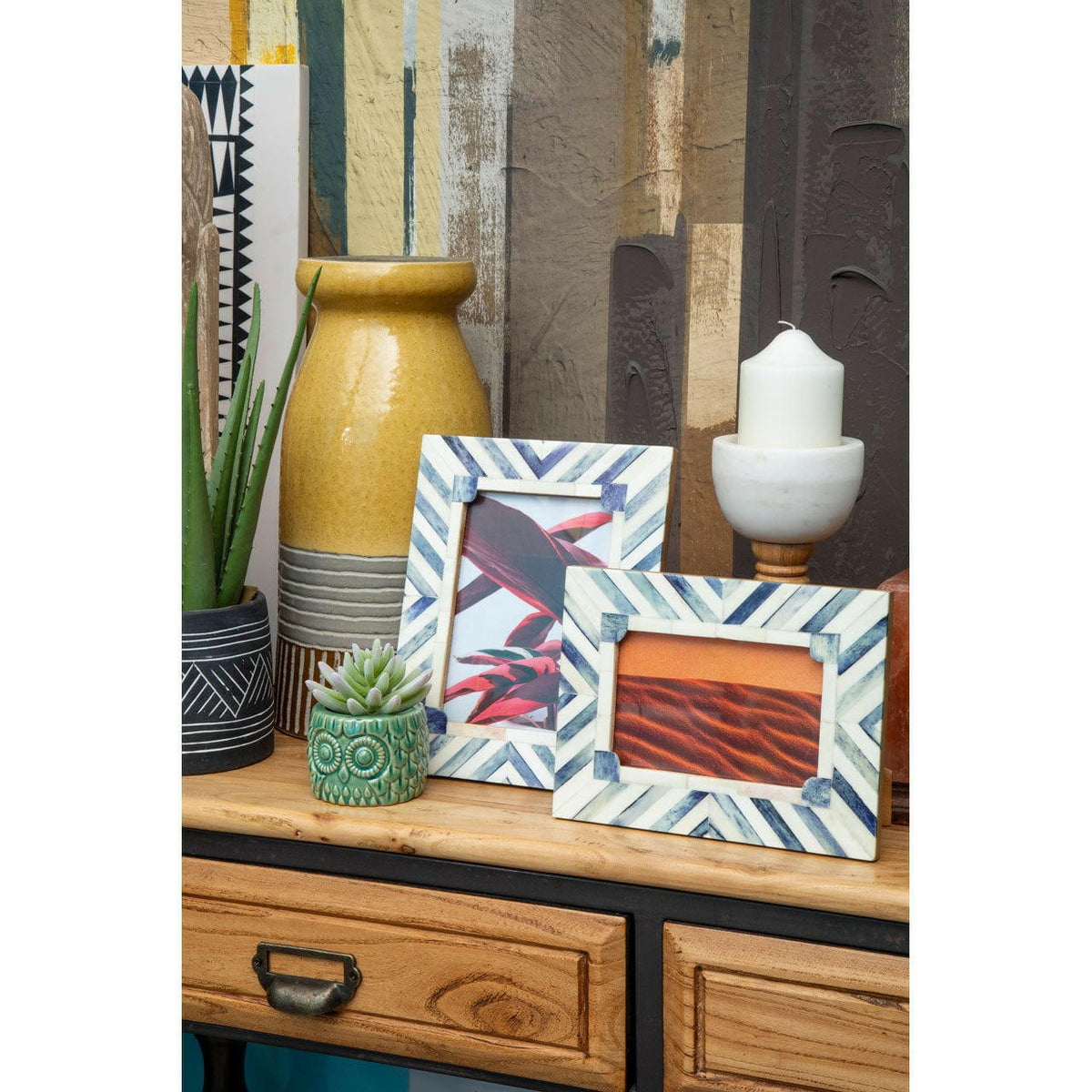 Bowerbird 5 X 7" Chevron Photo Frame.