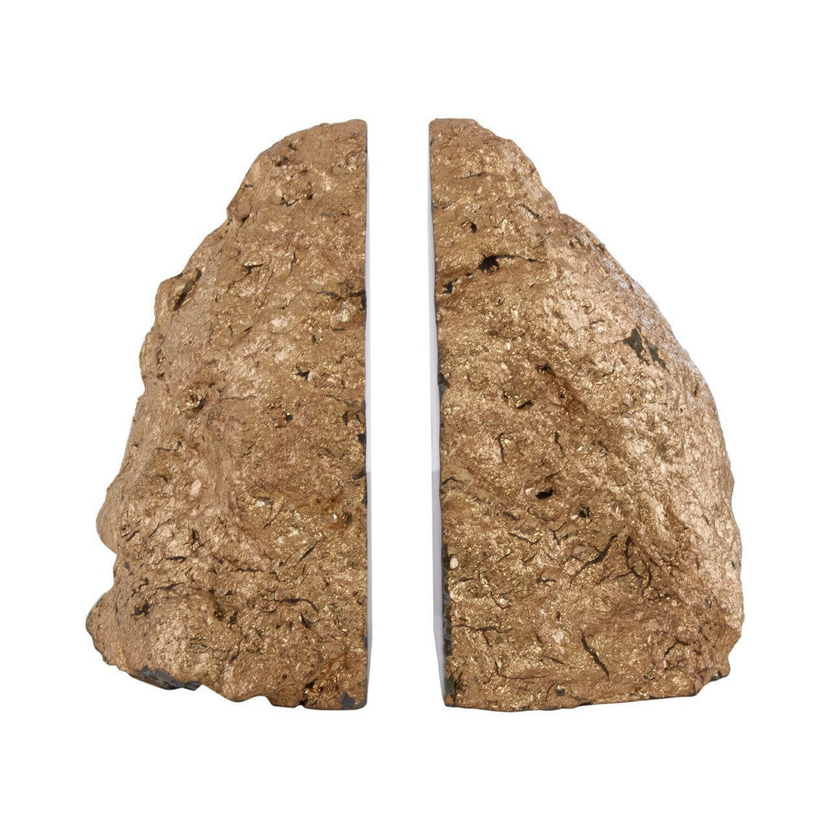 Bowerbird Agata Grey / Gold Bookends.